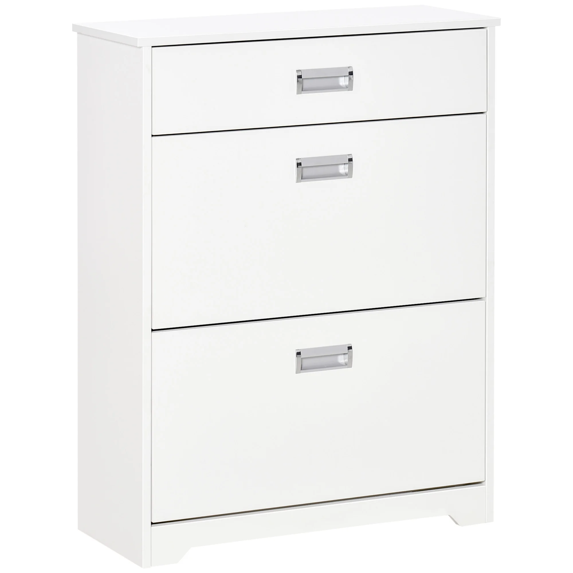 Mueble zapatero HOMCOM con 2 cajones ajustables + 1 cajón + 1 encimera con capacidad para hasta 16 pares 70L x 29l x 92H