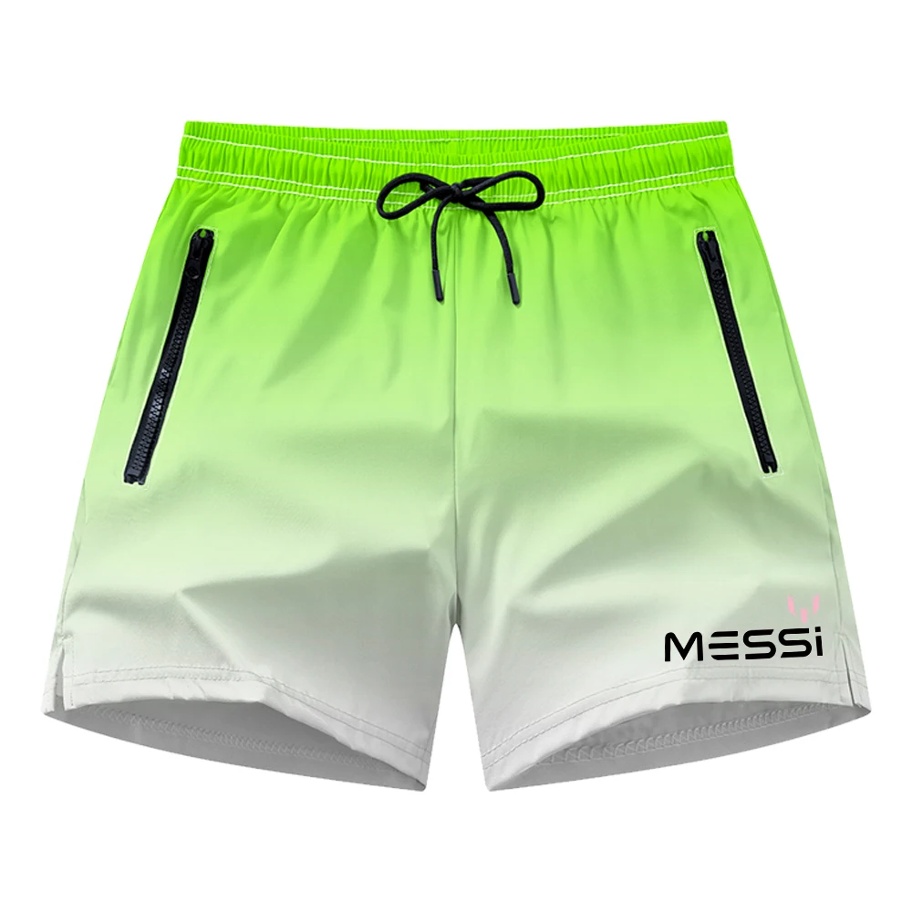 

Мужские повседневные пляжные шорты с принтом, быстросохнущие и дышащие, подходят для летнего фитнеса и поездок на работу, с карманами на молнии.