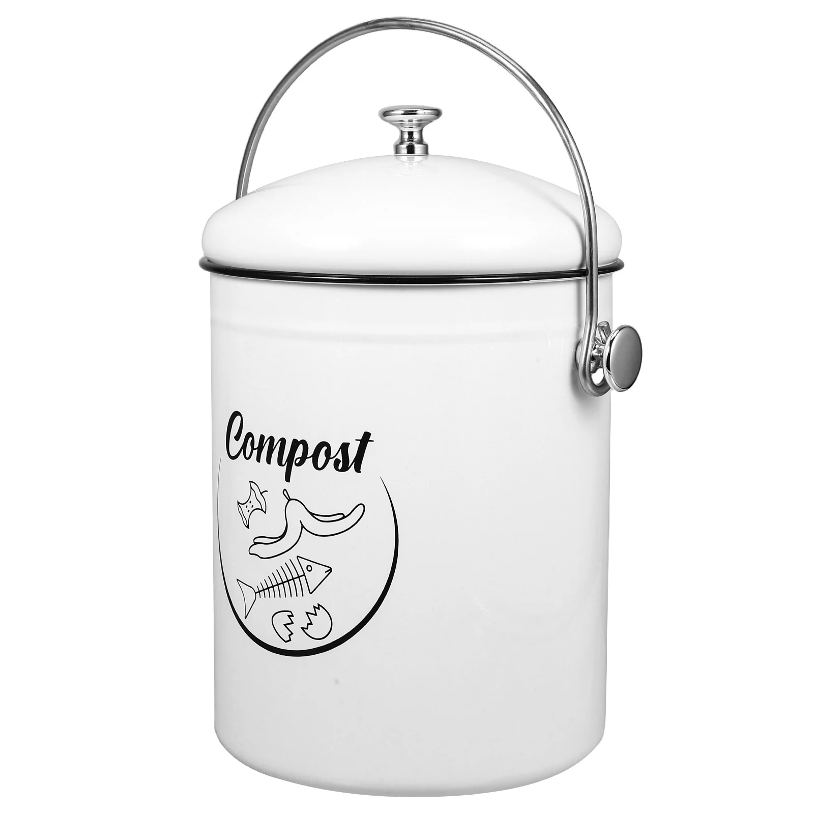 

Kitchen Trash Can Compost Garbage with Lid Bucket for Countertop Container Bin Food
