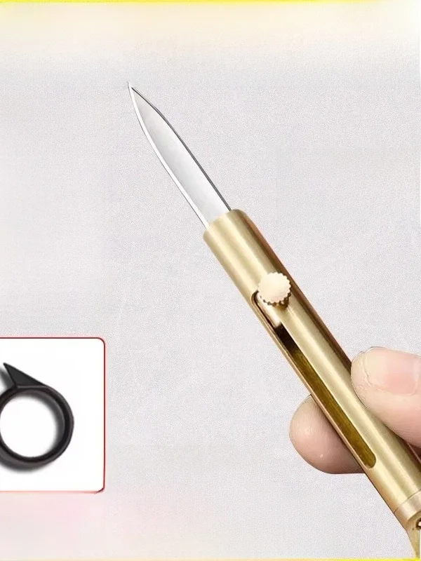 Arma de Defensa Personal Portátil, Cuchillo para Mujeres, Herramienta Anti-Agresor, Cuchillo Retráctil de Protección Personal para Viajes y Campamento