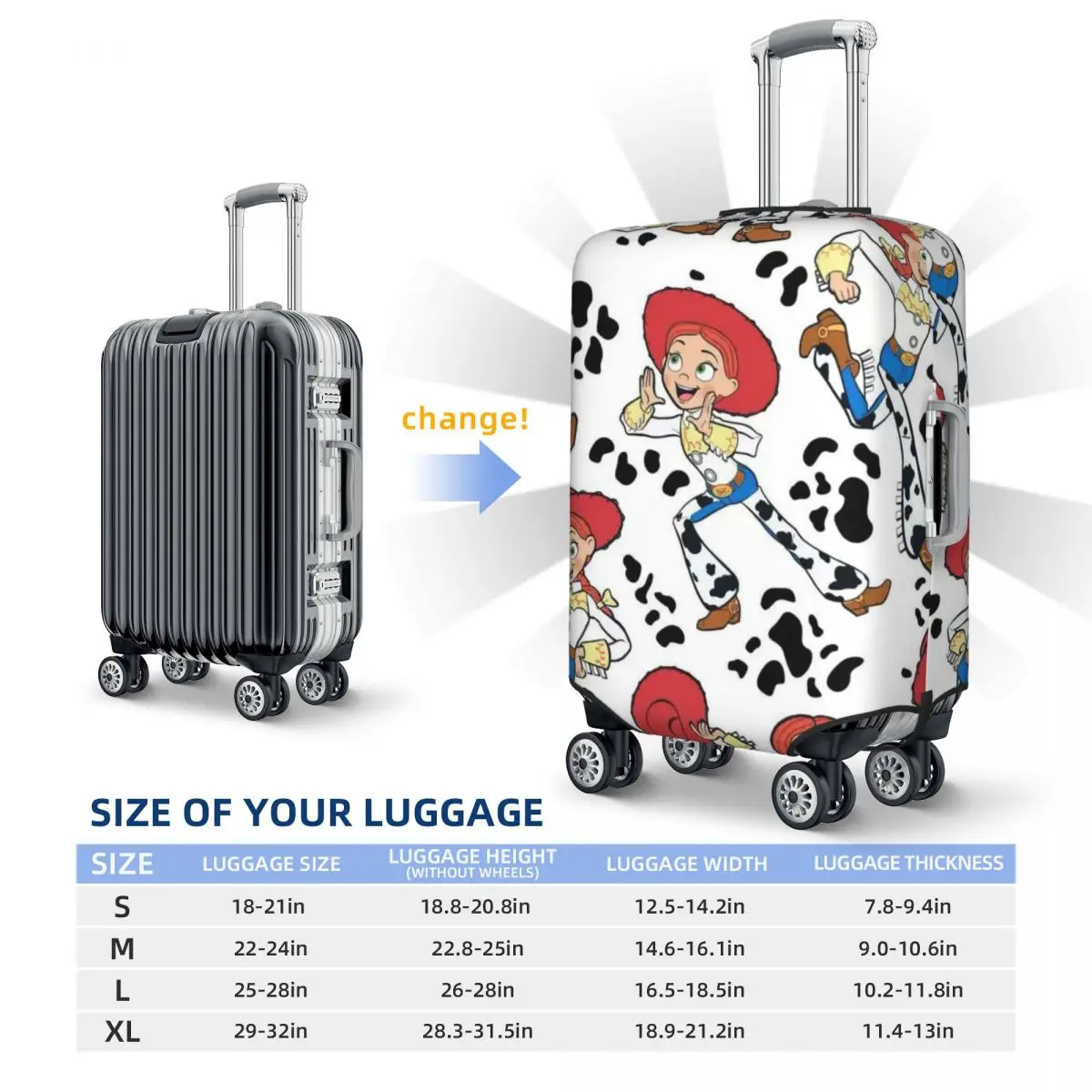 Fundas elásticas para maletas de viaje, Protector de equipaje de dibujos animados de Toy Story, moda personalizada