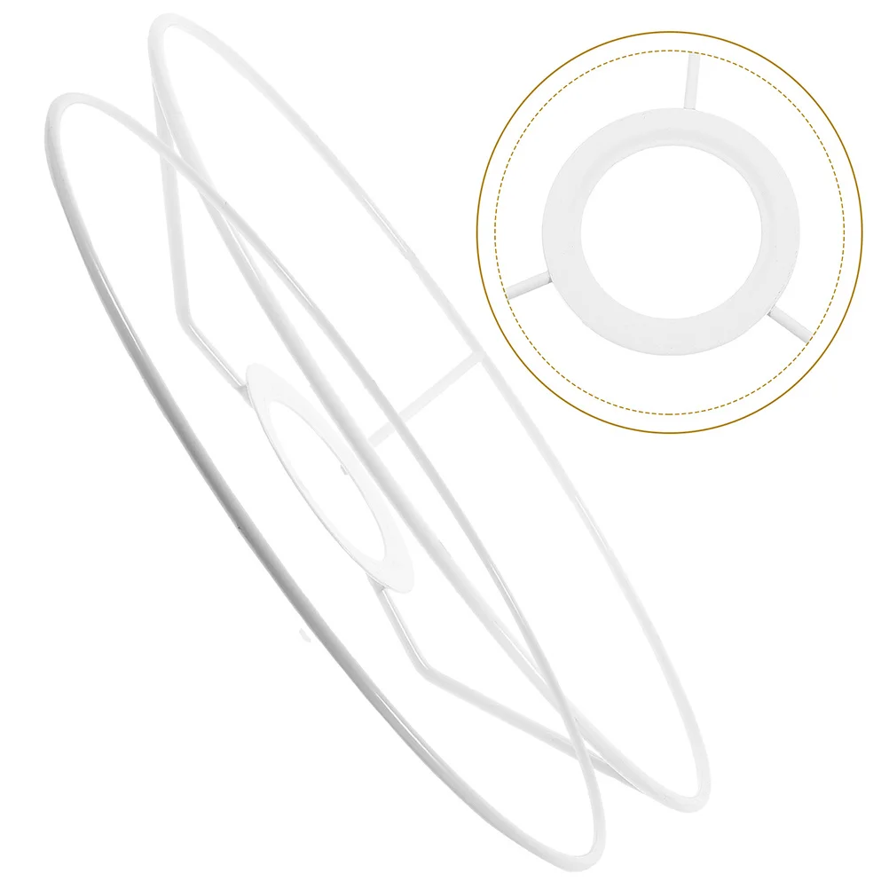 

2Sets Lampshade Frame Ring Iron Material DIY Supplies Sturdy Durable Practical Home Restaurant Coffee Shop Lighting Projects