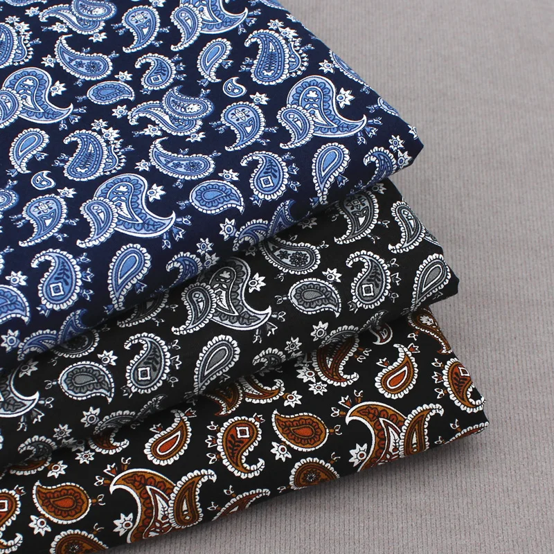 Klassischer Paisley-Cashew-Druck Baumwollstoff Ethnische Kleidung Hemdenstoff Baumwollstoff Uni-Baumwolle