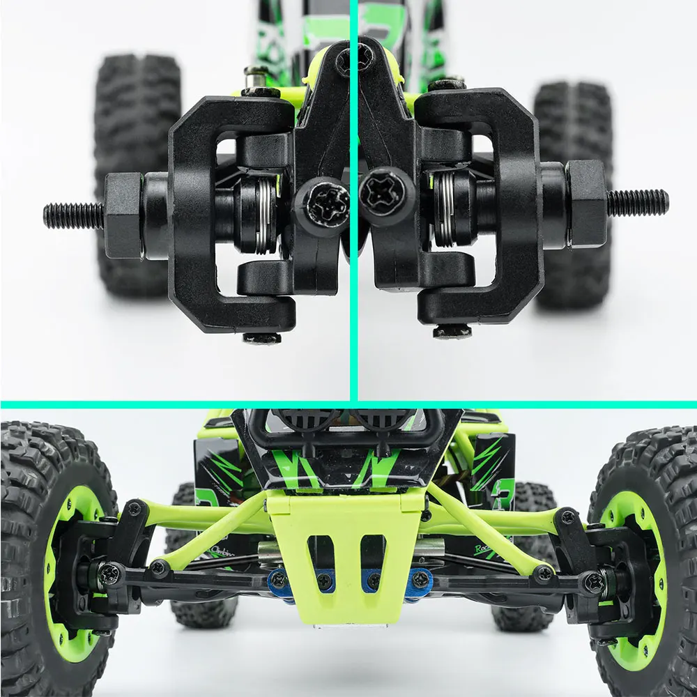 YEAHRUN – essieu avant en acier CVD, 2 pièces, arbres d'entraînement pour WLtoys 12428 1/12 RC, pièces de mise à niveau de voiture