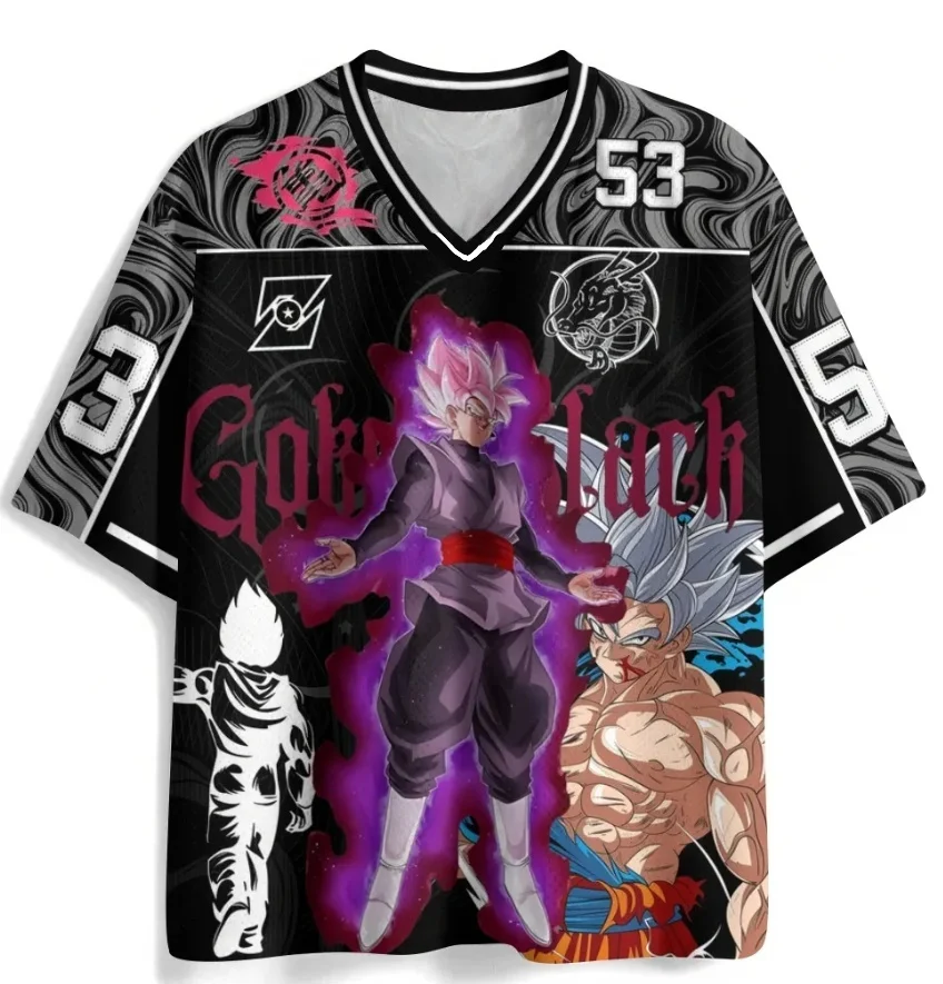 2026 Summer Dragon Ball Retro Cosplay T-shirt Men's Oversized 3D Printed Short-sleeved Family Unisex Children's Sports Shirt