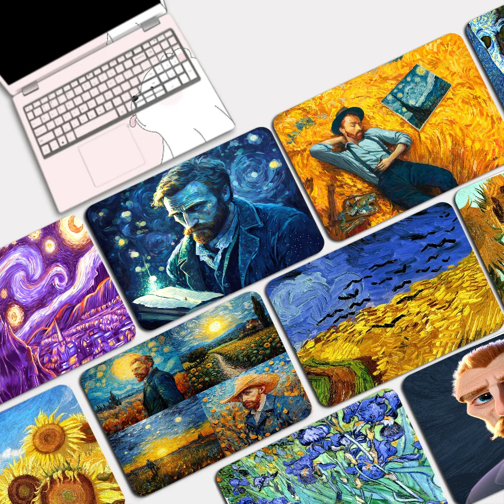 

Van Gogh Art Paintings Mousepad Anti-Slip Gaming Mouse Pad Gamer Desk Mat Keyboard Pad Decoration Mause Pad Office Desk