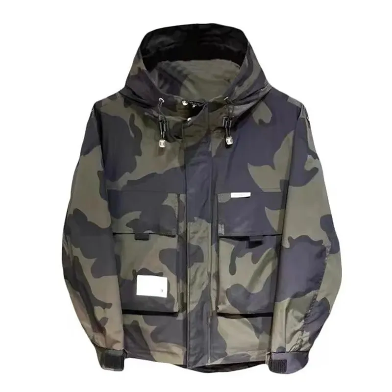 

Men clothing Spring Autumn New Camouflage Male Coat Korean Hooded Cargo Jacket Casual All-match Fashion Pocket Jacket Outerwear