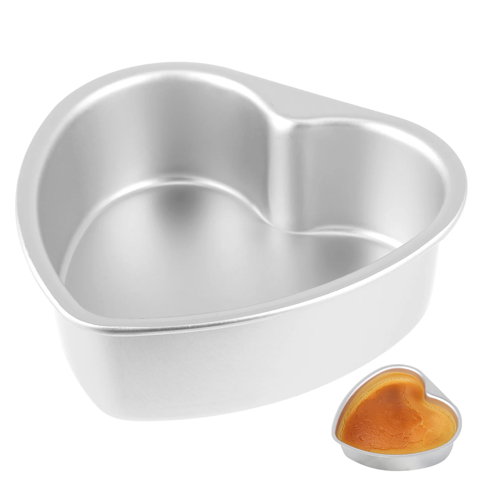 

Heart Cake Mold Pans Metal DIY Baking Tools Cheese Molds Aluminum Alloy Non-stick