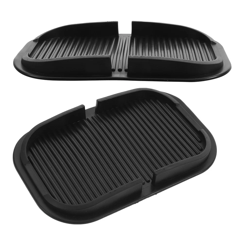 

2Pcs Silicone Car Anti Slip Mat Non Slip Dashboard Pad Phone Holder Large Slot Universal Anti Skid Automotive Dashboard Storage