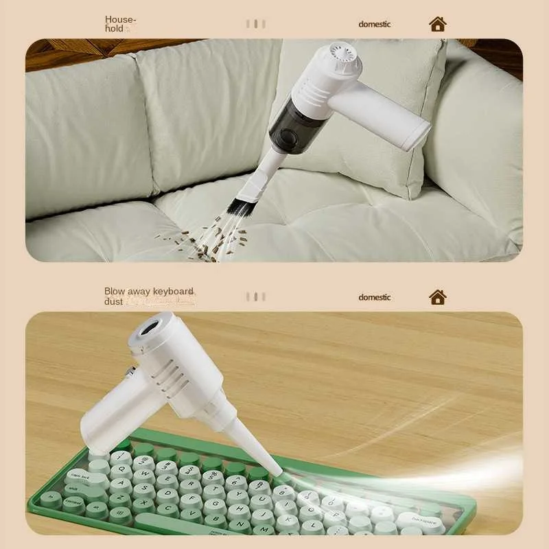 Portable Wireless Car Vacuum Cleaner Handheld Mini Car Interior Home Small Suction Blowing Integrated Strong Suction Machine