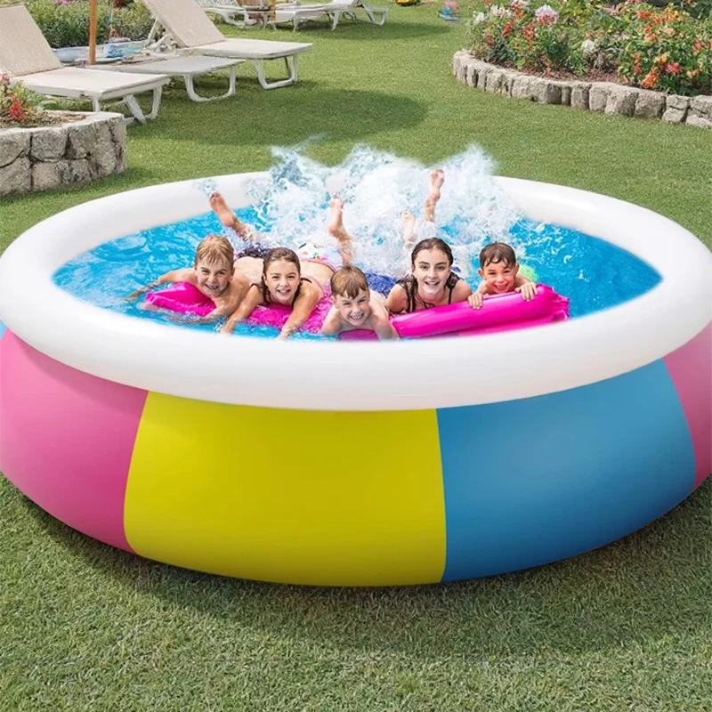 

​​Nordic Inflatable Swimming Pool Tricolor Thickened Family Size for Adults Modern Simple Indoor Outdoor Backyard Hot Tubs FYIP​