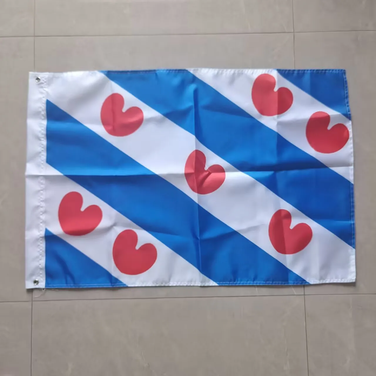 Netherlands Friesland Province Flag 90x150cm Polyester Outdoor Hanging Banner National Decoration