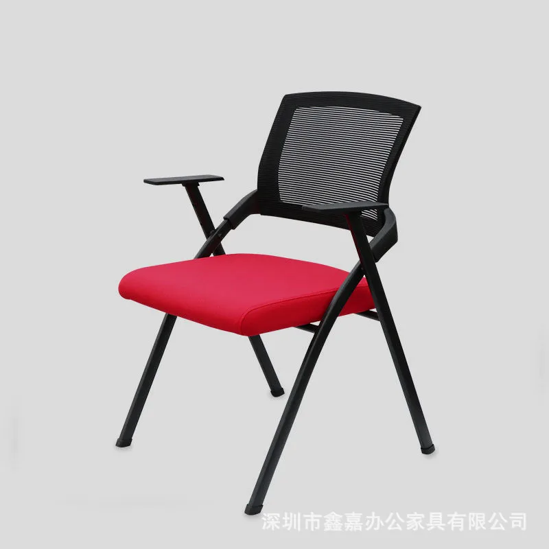 Integrated folding conference simple office chair with writing board for student staff desk and chair