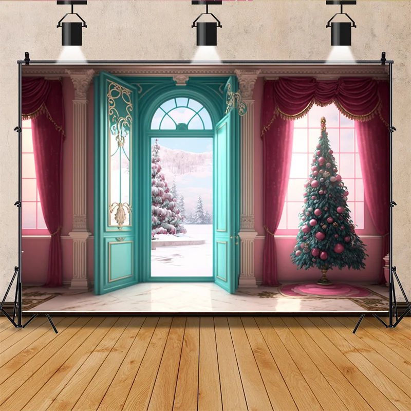 SHENGYONGBAO Christmas Day Photography Backdrops Living Room Restaurant Exterior Wall Photo Studio Background Props QS-531