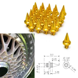 20 x Chrome Silver Plastic Wheels Rivets Nuts Rim Lip Replacement Alloys 6 color optional