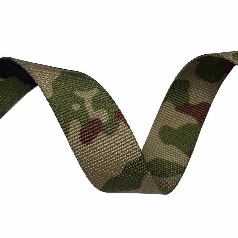 

50 Meters 2.5cm Width Japanese Jeitai Dots Pattern Jungle Desert Camouflage Webbing Non-elastic Edging Strap Knapsack Belt DIY