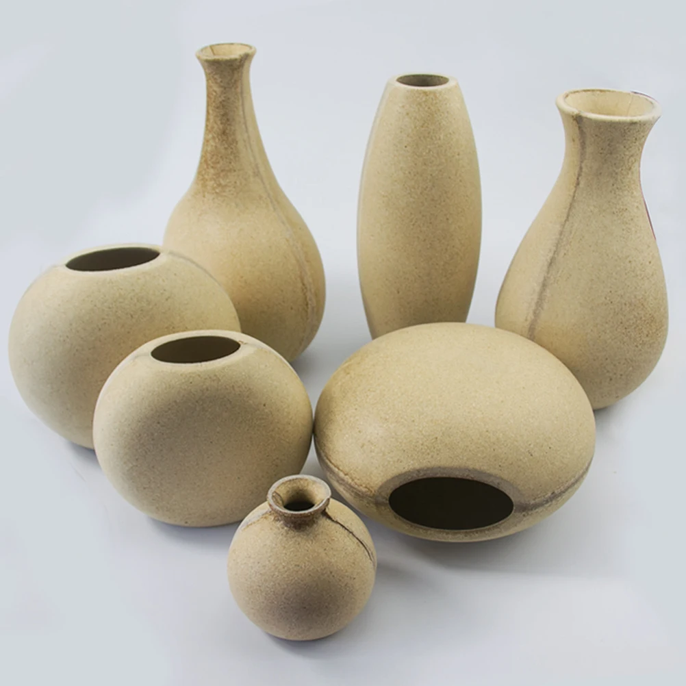

3 Pcs Wooden Vase Indoor Fashion DIY Flower Bottle Flowers Bamboo Artistic Retro