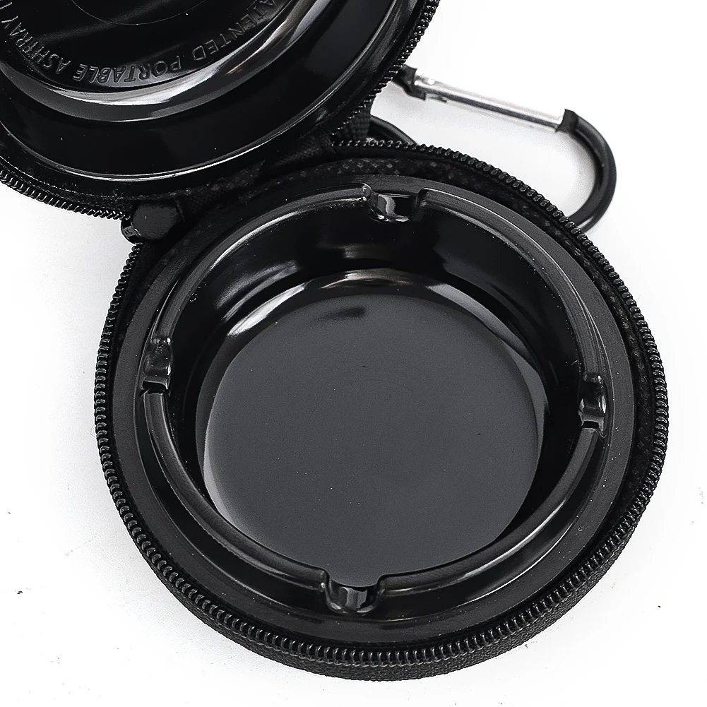 

Портативная пепельница на молнии, огнестойкая ткань, круглая уличная герметичная дорожная пепельница для курения, ветрозащитная герметичная машина для кемпинга