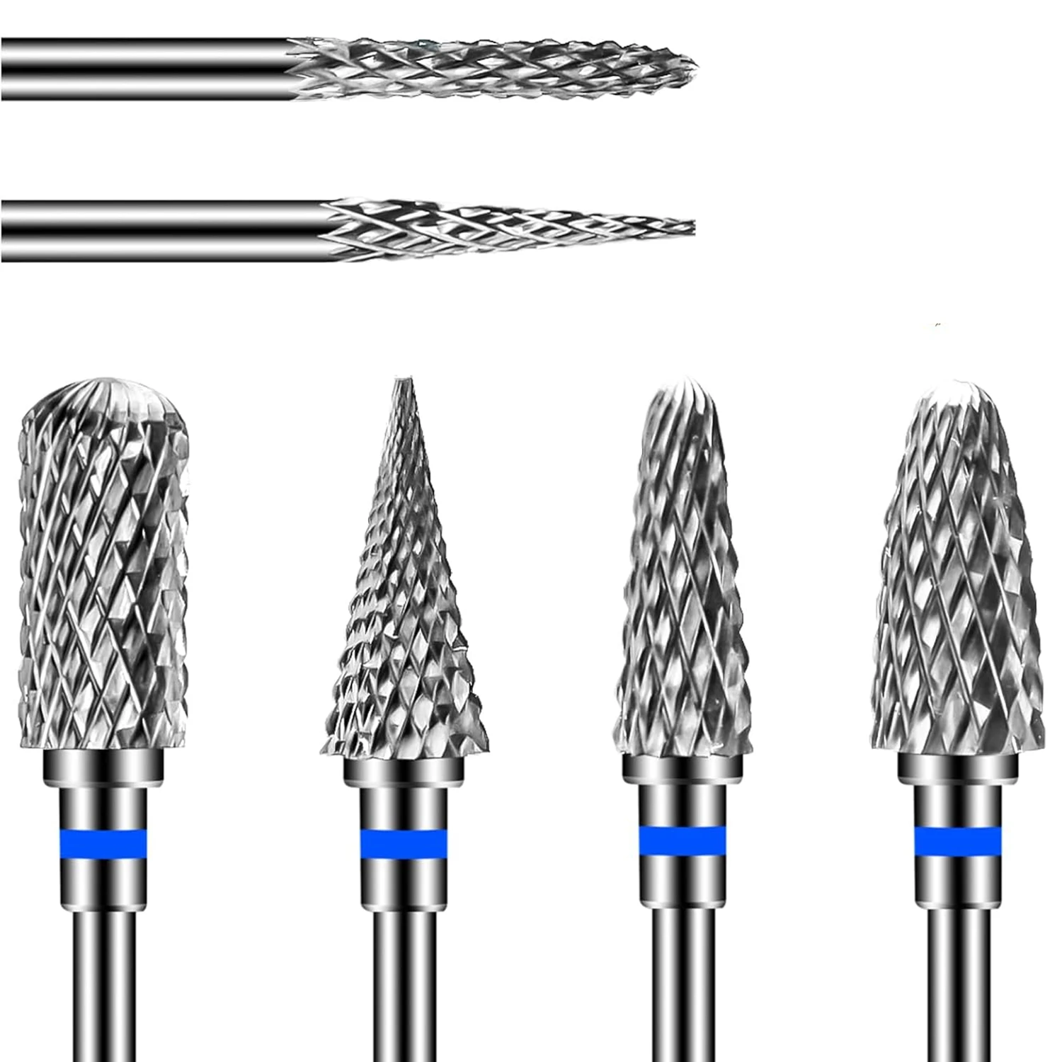 Nail Sander Tip, 6 Pieces Nail Milling Bits Carbide Machine Sanding Heads for Manicure Removing Acrylic or Gel