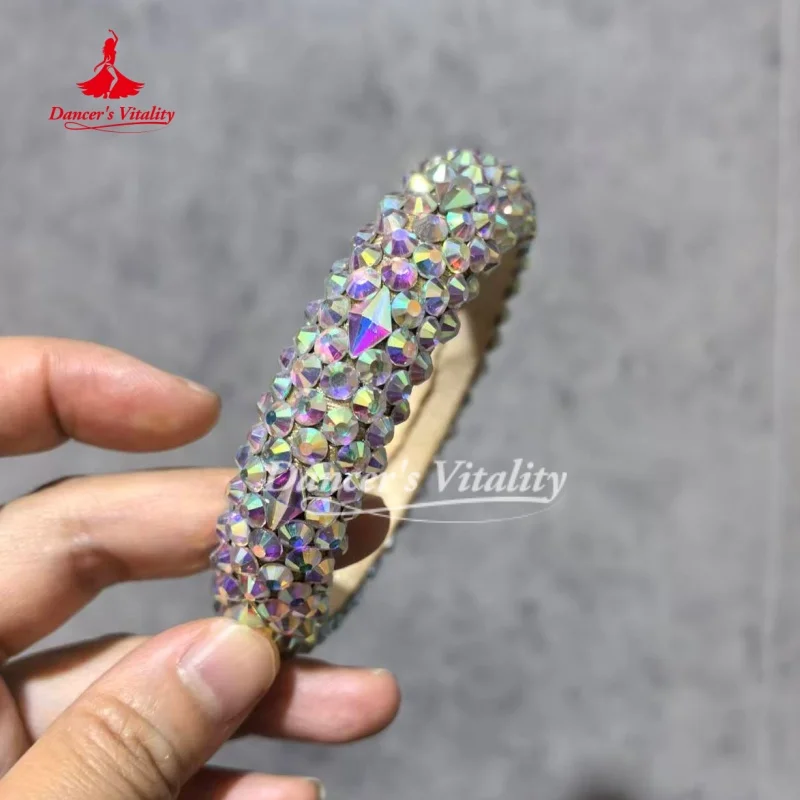 Belly Dance Competition Accessories for Women Senior AB Stones Bracelets Oriental Dance Performance Bracelet Dancer's Vitality