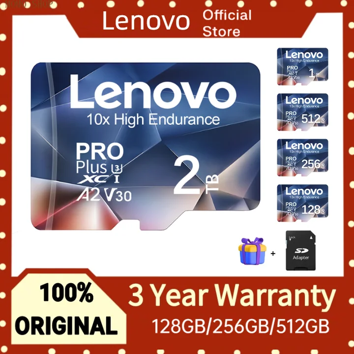 Lenovo 2Tb Geheugenkaart 128Gb 256Gb 512Gb Micro Tf Sd Kaart 1Tb V30 High Speed Cameracartão De Memória Voor Telefoon Camera Ps4 Gaming