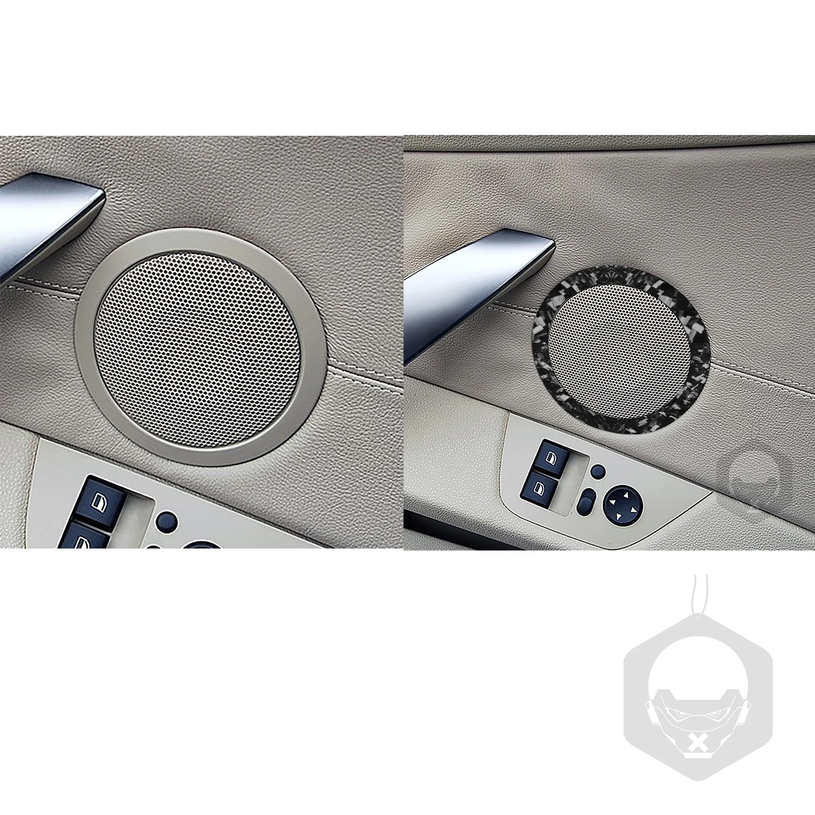 For BMW Z4 E85 E86 2003-2008 Forged Carbon Fiber Inner Door Speaker Audio Horn Frame Panel Cover Trim Car Accessories Sticker - view 3