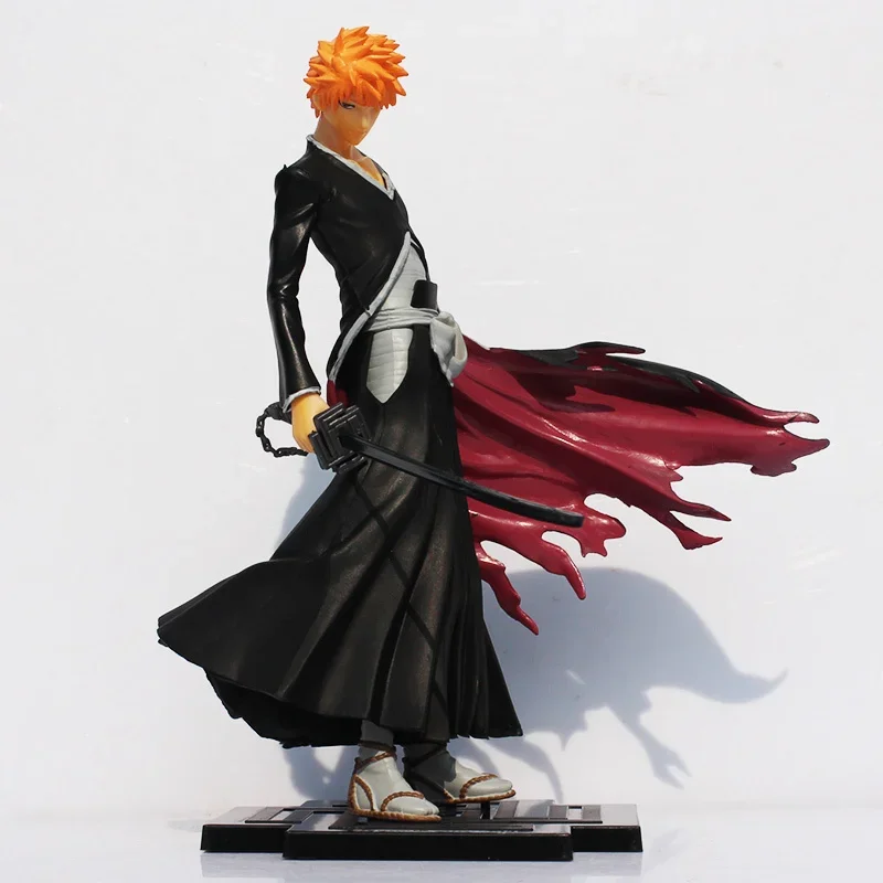 

In Stock 20cm anime Bleach Kurosaki Ichigo ban kai Explain Zangetsu PVC GK Action figures toy Great Gift for Kids Boys