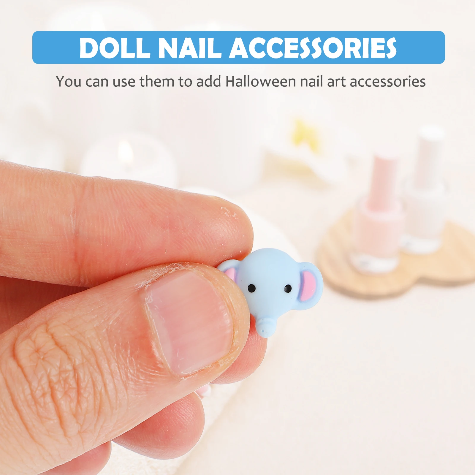 

10pcs Resin Nail Art Diy Manicure Ornament Cartoon 3D Nail Charms Decor Gel Nails Fingernail Stickers For Professional Personal
