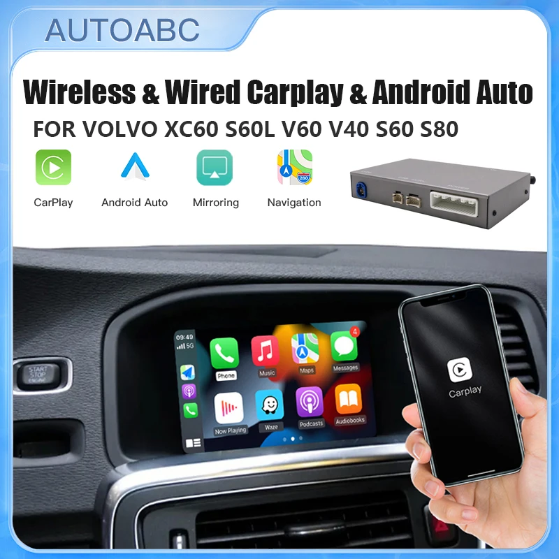 Wireless Carplay for Volvo XC60 S60 V40 V60 XC70 XC90 S90 Module Car Accessories Android Auto Airplay Mirror Link