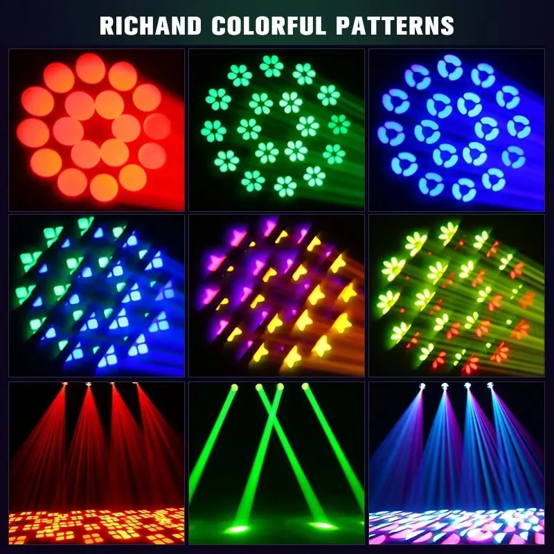 150W DMX Sharpy LED Beam Moving Head Light High Brightness Projection Lamp for Wedding Festival Party Bar Disco Stage Decoration