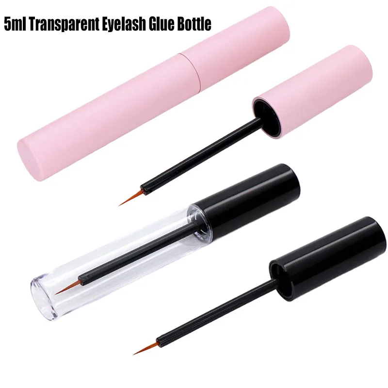 Botella de Pegamento para Pestañas Transparente de 5 ml, Nueva y de Calidad, Botella para Delineador Líquido, Botella Vacía para Líquido de Crecimiento de Pestañas y Párpados Dobles