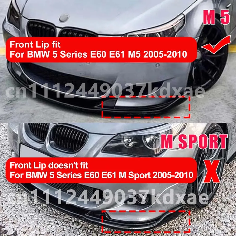 For 2005-2010 BMW 5 Series E60 E61 M5 Front Bumper Lip Splitter