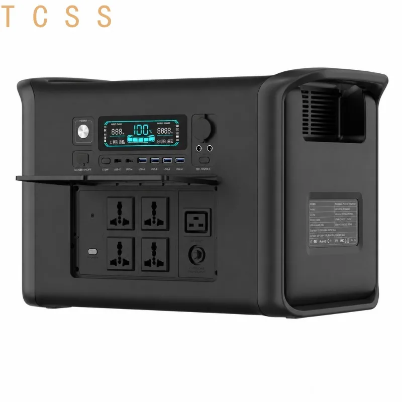 2400W 2048Wh LiFePO4 Portable Power Station Home Backup UPS Solar Generator Pure Sine Wave Fast Charging Outdoor Camping RV