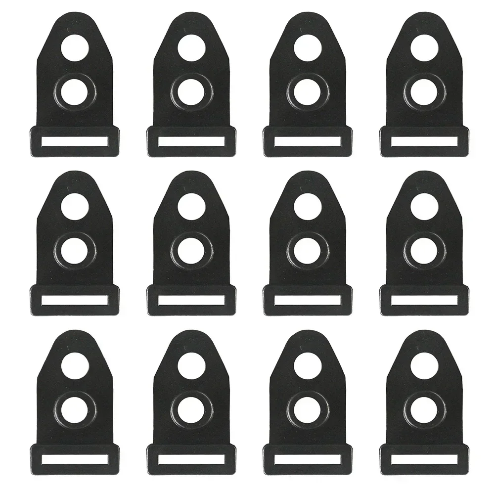 12 PCS Pads Tent Practical Two Holes Design Tent Foot Piece 5X3CM Accessories Tent Feet Plastic Outdoor Camping Accessories