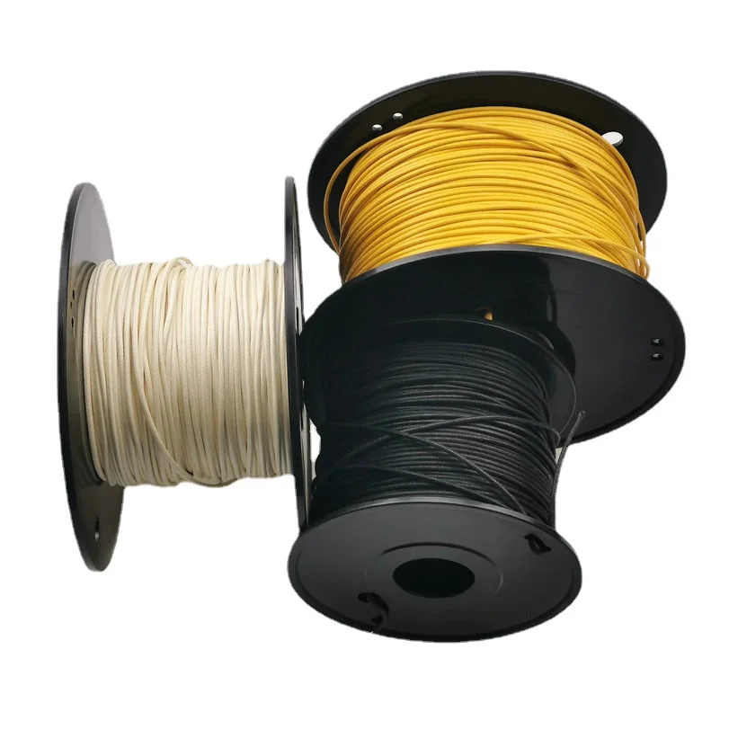 Cable de guitarra de estilo retro, tela de 30 pies (10-blanco/10-negro/10-amarillo), preteñida, 7 hebras, push back, 22 vatios