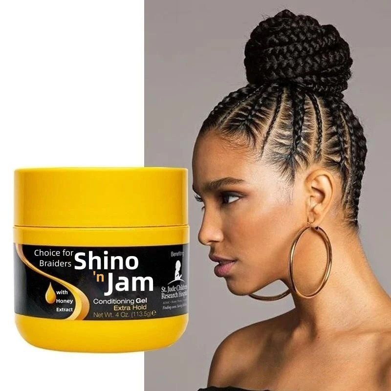 Crema per intrecciare lo styling della pomata per il controllo dei capelli per blocca e torsione Cornrow domano l'effetto crespo, lucentezza e marmellata, gel per treccia di cera per il controllo dei bordi