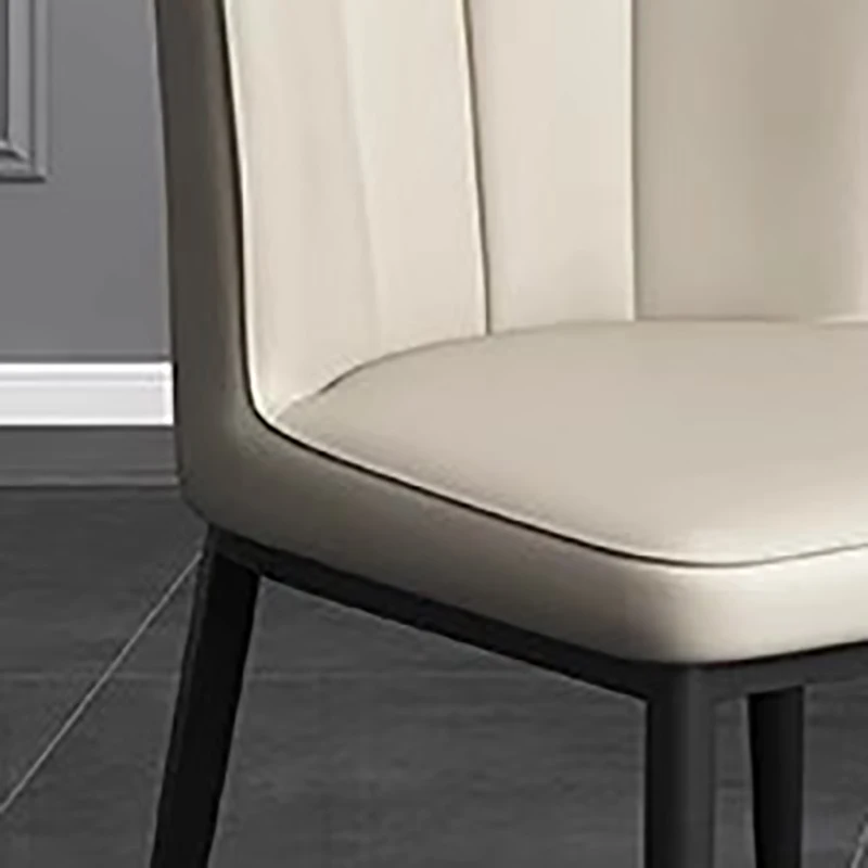 Aesthetic Dining Chairs Comfy Leather Set Of 2 Upholstered Dining Chairs Durable Elegant Stackable Chaise Restaurant Furniture