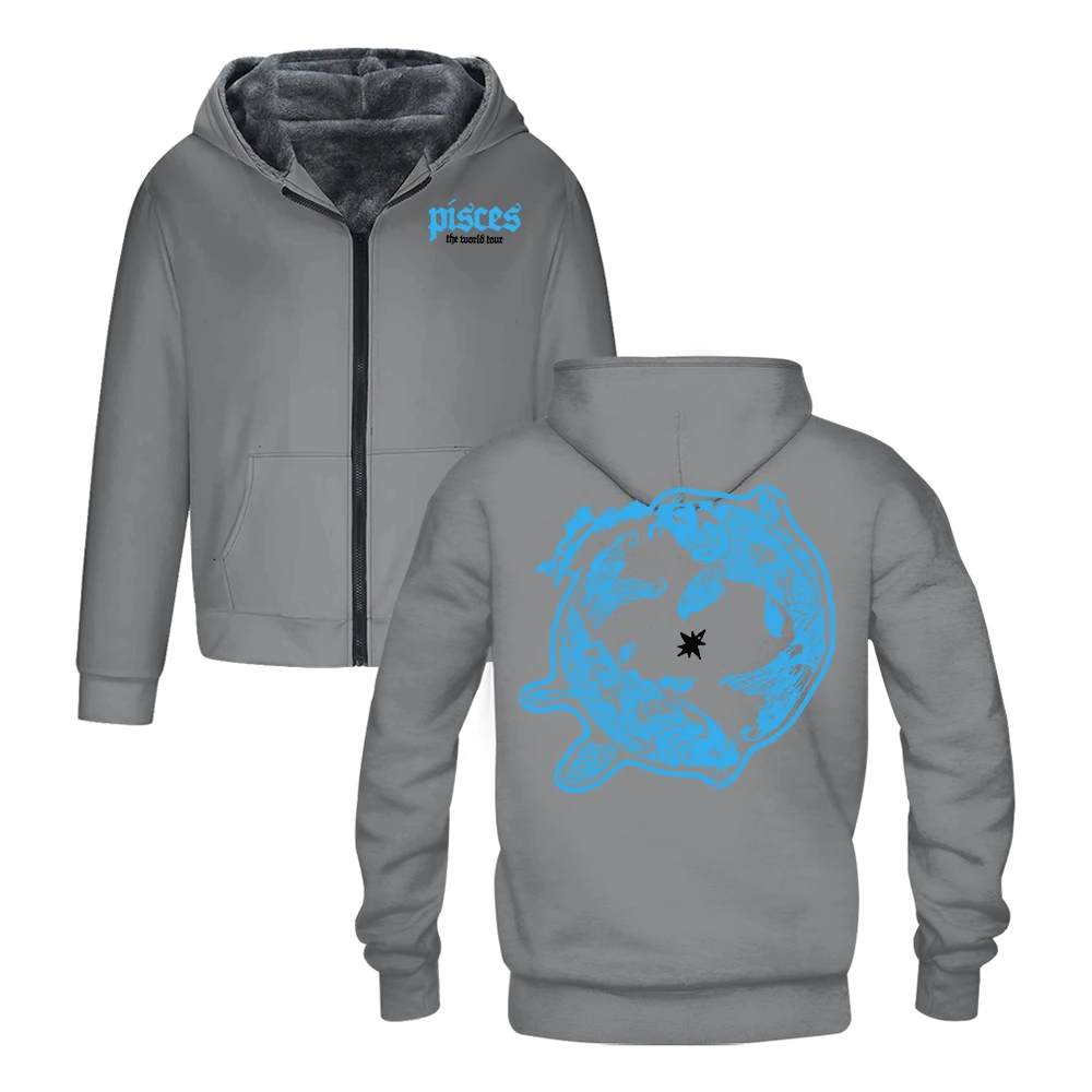 

Куртка-парка James Arthur Pisces с капюшоном, коллекция World Tour 2026, с длинным рукавом, верхняя одежда, пальто, унисекс, зимняя, на молнии