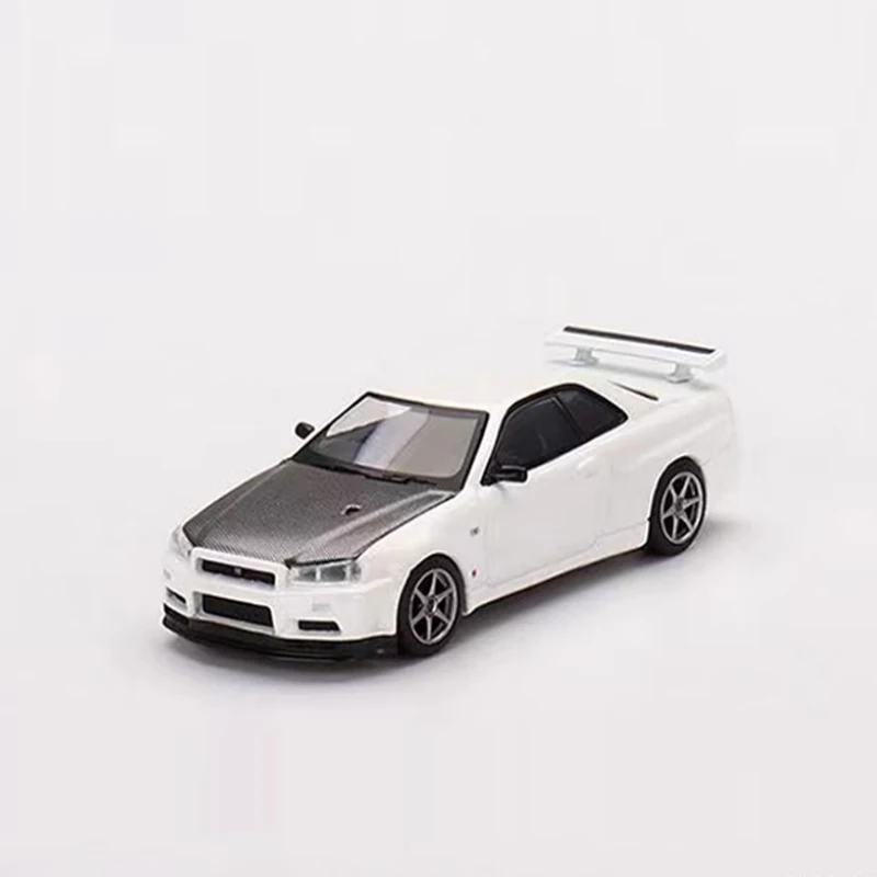 دييكاست الأصلي 1:64 مقياس GT-R (R34) سبيكة نموذج محاكاة الديكور الهوايات الهدايا التذكارية جمع عرض ثابت #1