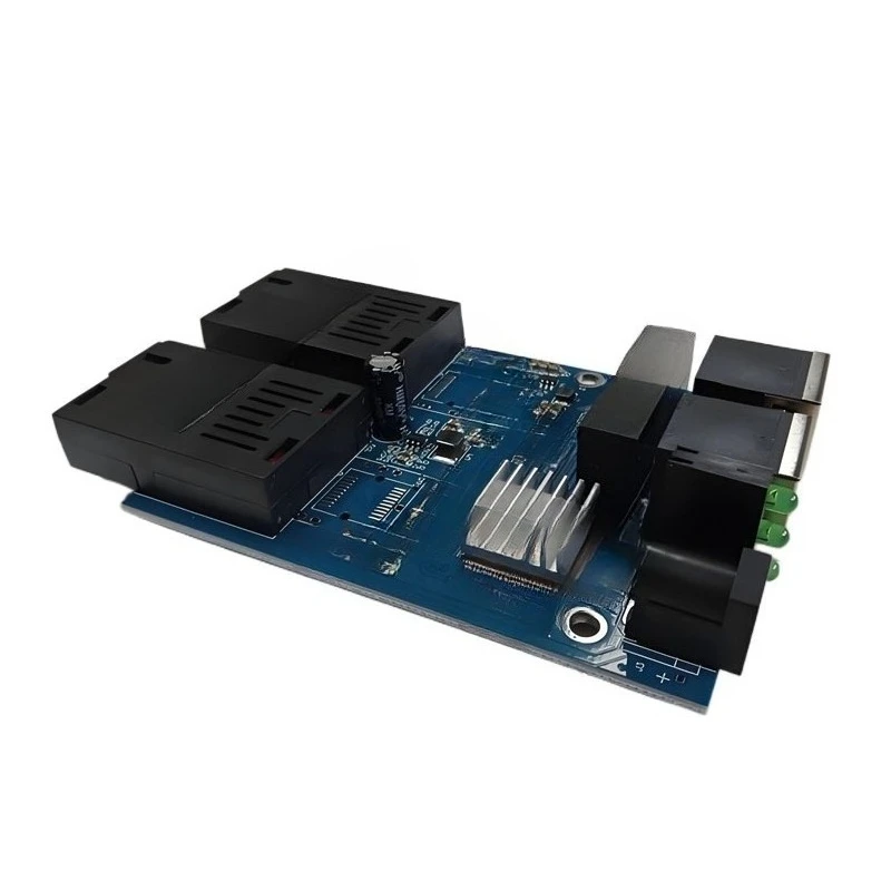 Gigabit 2 optical fiber transceiver Gigabit optical switch PCBA supports 5v/12v voltage