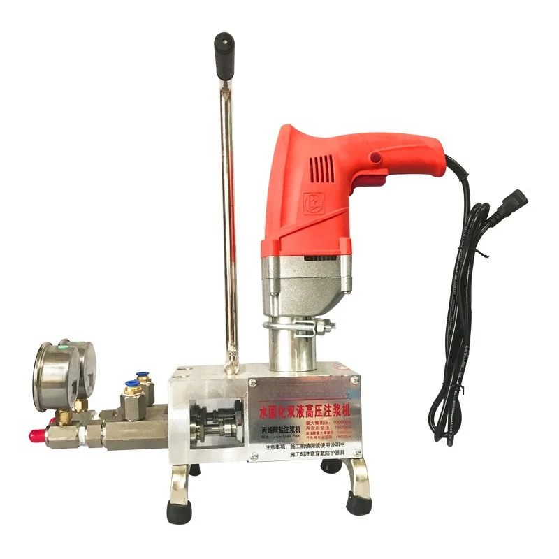 

Water curing high pressure double liquid grouting machine waterproof leak repair injection acrylate water curing material