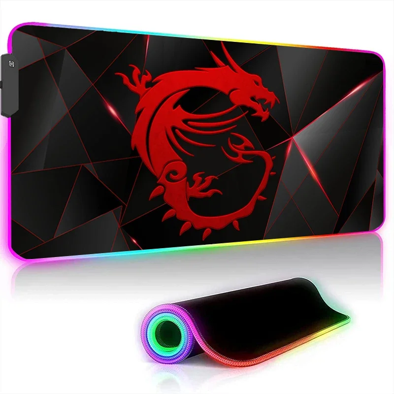 Alfombrilla de ratón MSI Rgb, accesorios para juegos, alfombrilla de ratón Led, alfombrilla de escritorio para ordenador, alfombrillas de teclado