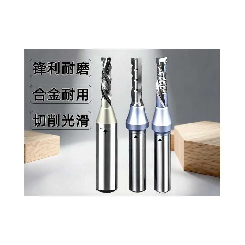 For Three-edge Cutting Knife, Woodworking Alloy Straight Milling Cutter PET High-gloss Board Double Veneer Accessories