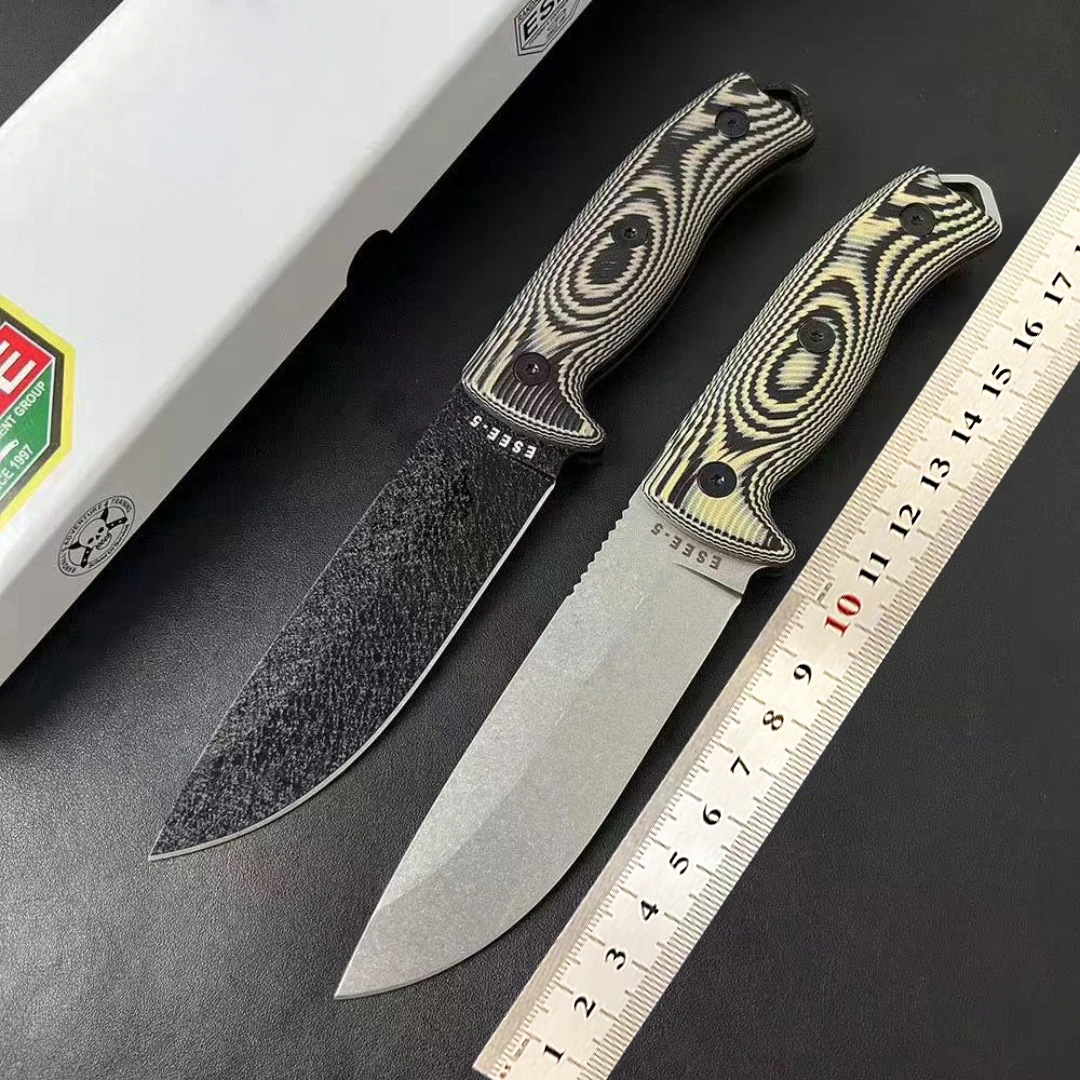 ES-5 Randall's Adventure Fixed Knife Camping Hunting Pocket Outdoor jungle survival Fruit EDC gear Hiking knife