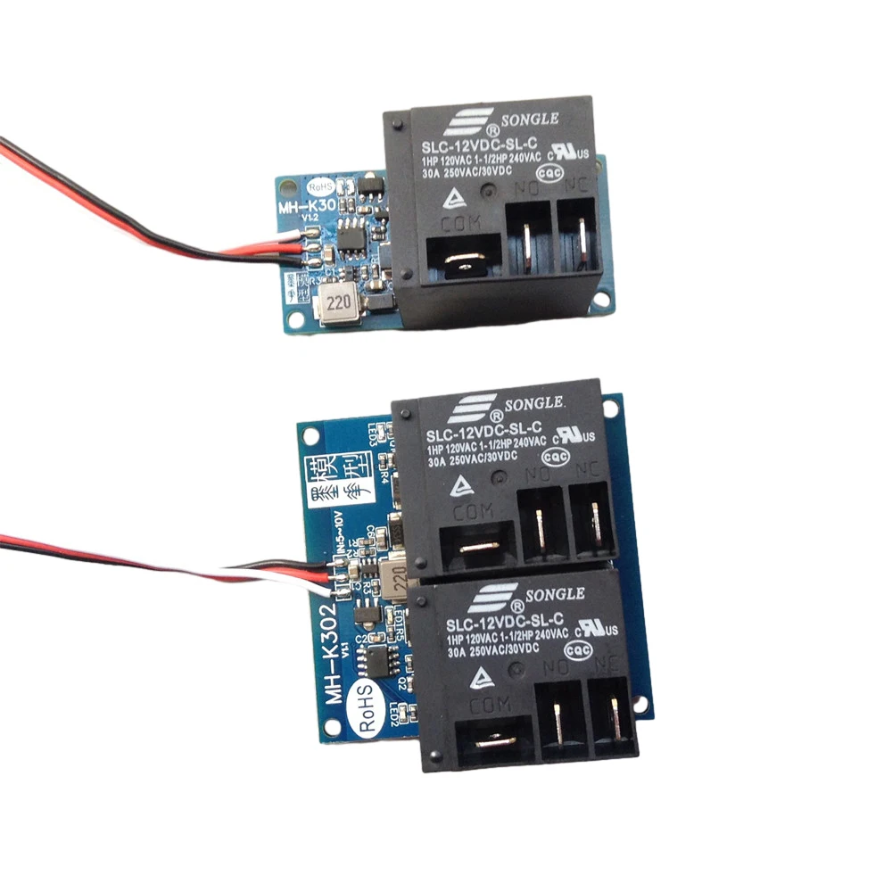 30A Electronic Relay Module 12V 1/2 Channel High Power PWM Relay Switch Remote Control On-off Switches for DIY RC Models