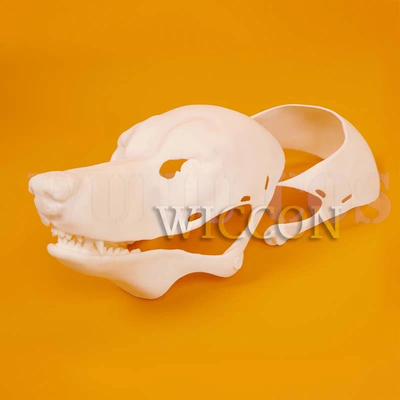 Kigurumi Base Beast Skull Mask Cosplay Fursuit Animal Wolf Head Skull Proboscis 3d Printing Masks Halloween Party Canine Teeth