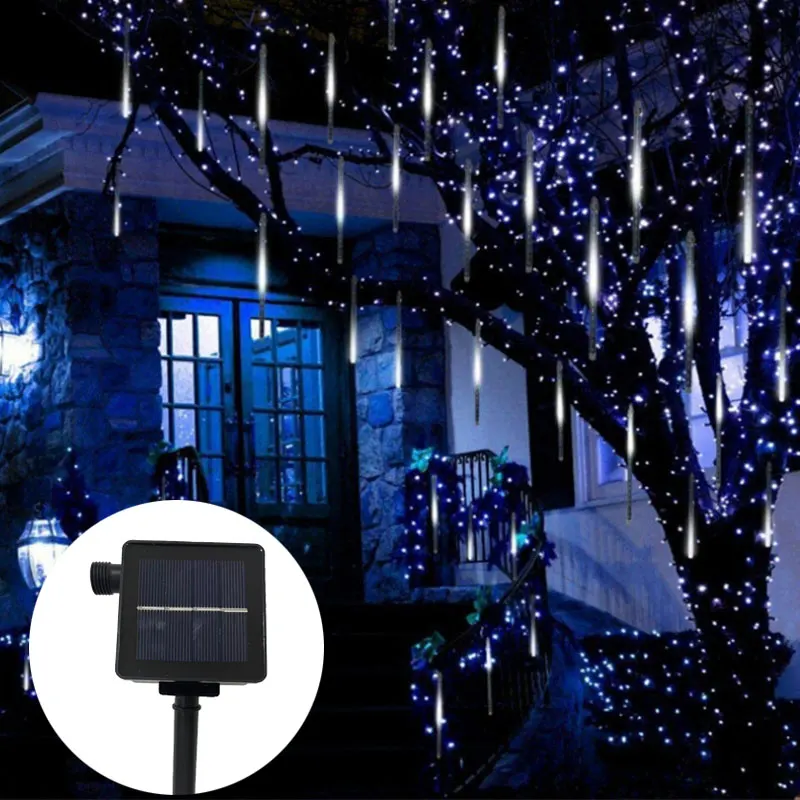 

1 Pack Solar Meteor Shower LED Lights Energy-Efficient Icicle String for Garden Wedding Party Holiday Christmas Lights Outdoor