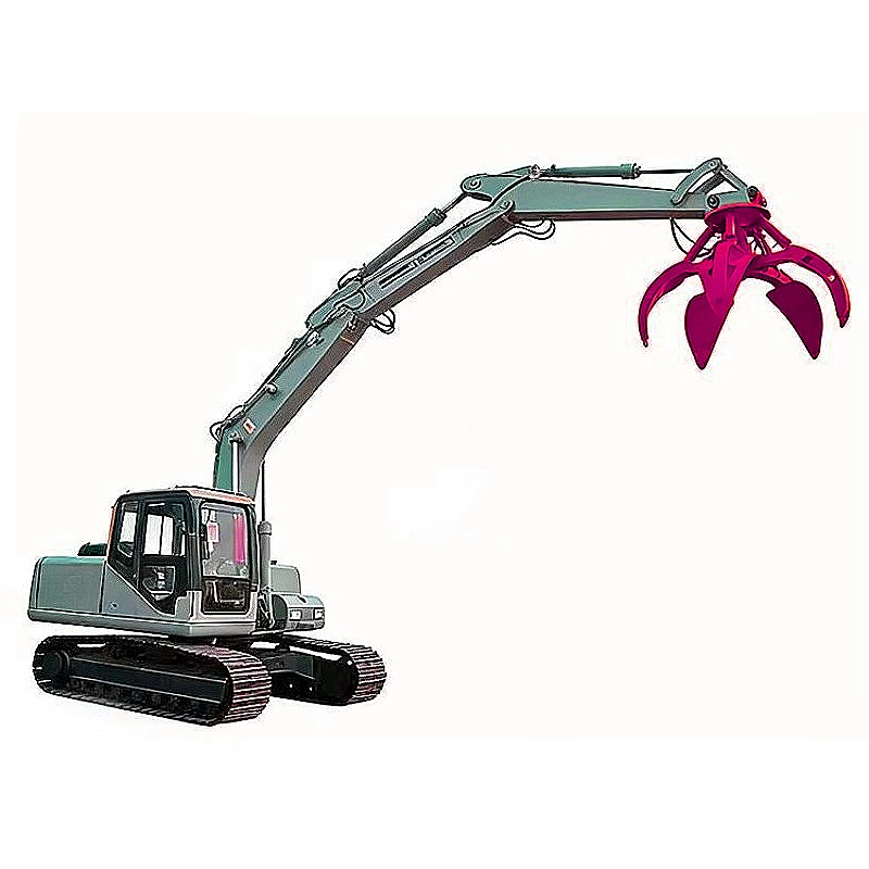 Orange Peel Style Rotating Claw Attachment for Log Debris Sorting Rock Handling Multi Tine Customized High Efficiency Hot Sale