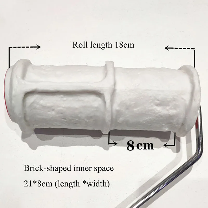 Pennello a rullo per vernice per mattoni da parete in gomma pennelli per rotolamento per decorazioni per pareti per uso domestico fai da te, strumenti manuali per pennelli per Texture Wall Art