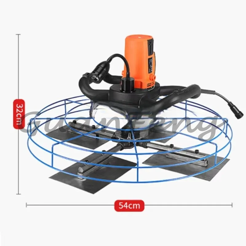 4300W electric concrete floor trowel sander, cement pavement calender with blade collector